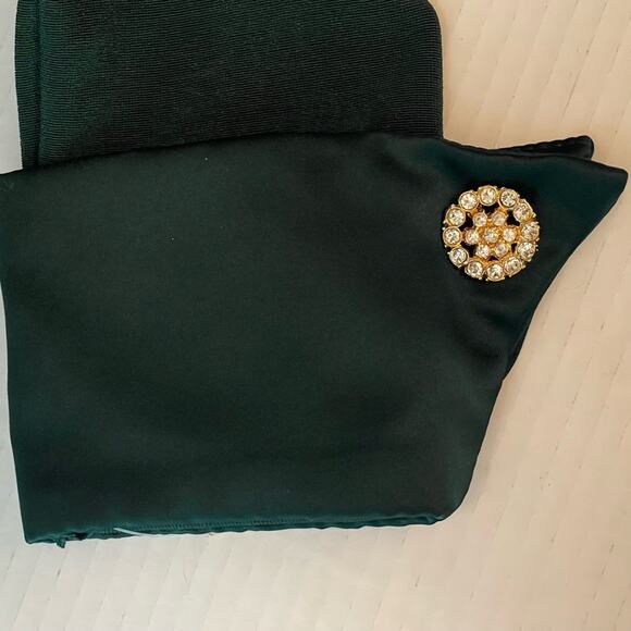 Betsy & Adam Green Rhinestone Party Evening Chic Bolero Shrug Jacket NWT Size 6 - Picture 6 of 9